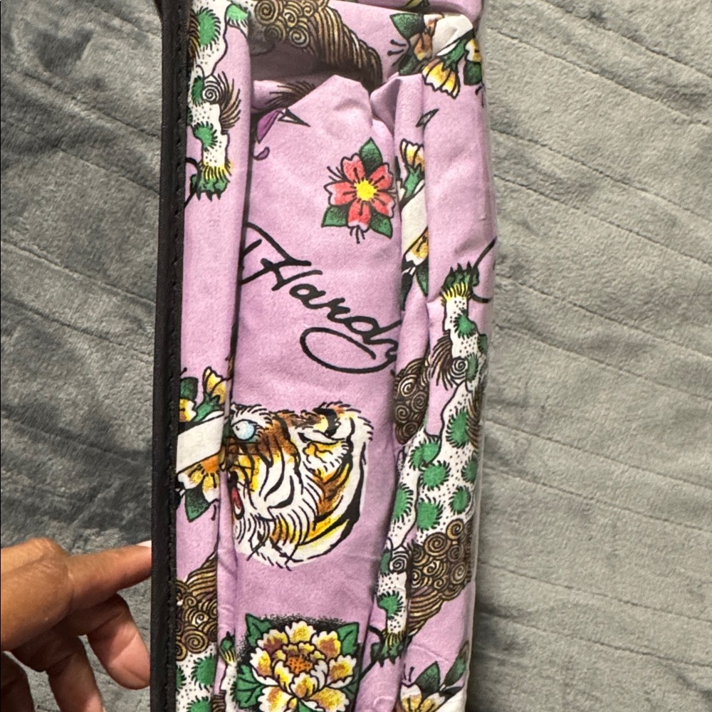 Ed Hardy Purple/Lilac King Sheet Set, Birds,Tigers,Flowers Tattoo Illustrations - Picture 9 of 10